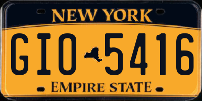 NY license plate GIO5416