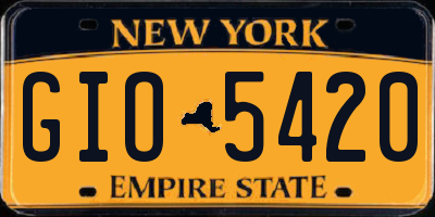 NY license plate GIO5420