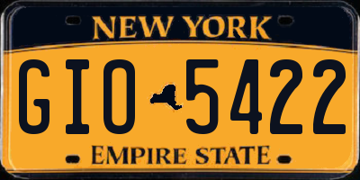 NY license plate GIO5422