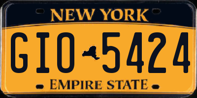 NY license plate GIO5424