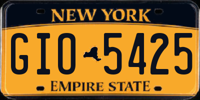 NY license plate GIO5425