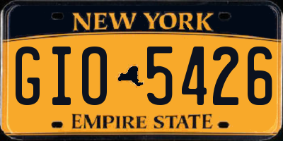 NY license plate GIO5426