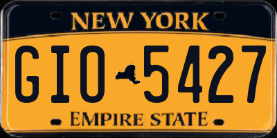 NY license plate GIO5427