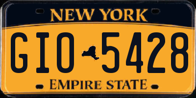 NY license plate GIO5428