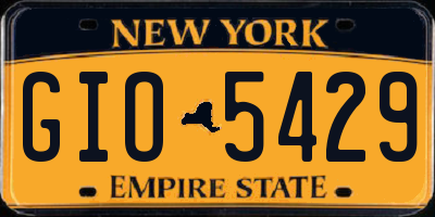 NY license plate GIO5429