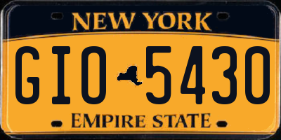 NY license plate GIO5430