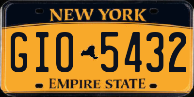 NY license plate GIO5432