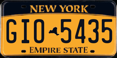 NY license plate GIO5435
