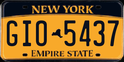 NY license plate GIO5437
