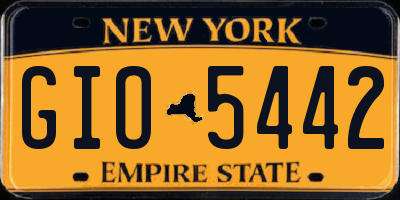 NY license plate GIO5442