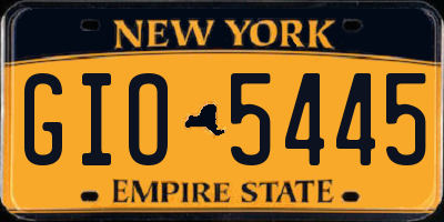 NY license plate GIO5445