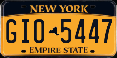 NY license plate GIO5447