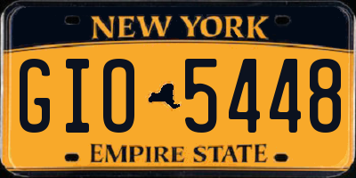 NY license plate GIO5448