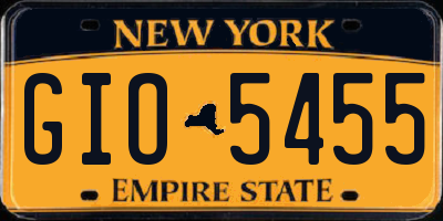 NY license plate GIO5455