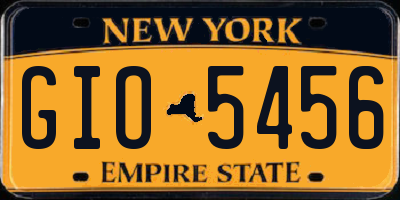 NY license plate GIO5456