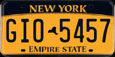 NY license plate GIO5457