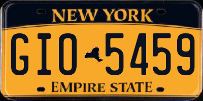 NY license plate GIO5459