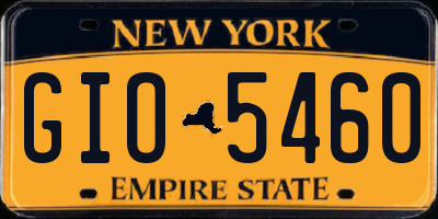 NY license plate GIO5460