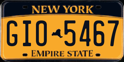 NY license plate GIO5467