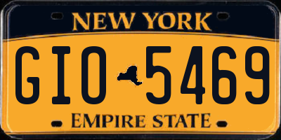 NY license plate GIO5469