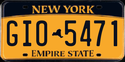 NY license plate GIO5471