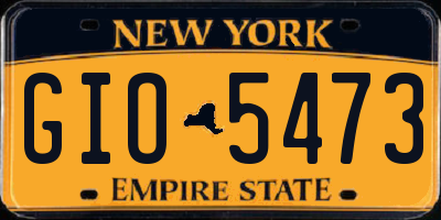 NY license plate GIO5473