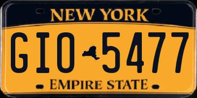 NY license plate GIO5477