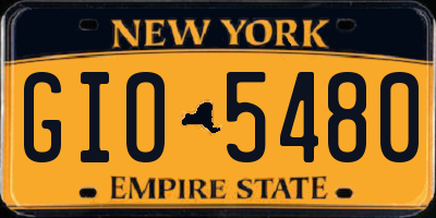 NY license plate GIO5480