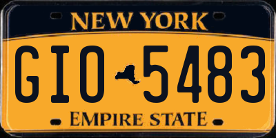 NY license plate GIO5483