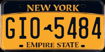 NY license plate GIO5484