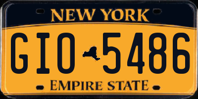 NY license plate GIO5486