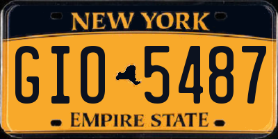 NY license plate GIO5487