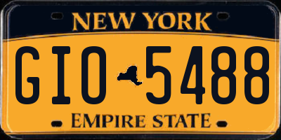 NY license plate GIO5488