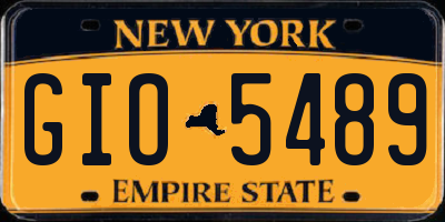 NY license plate GIO5489