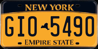 NY license plate GIO5490