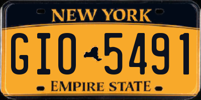 NY license plate GIO5491