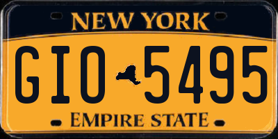 NY license plate GIO5495