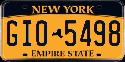 NY license plate GIO5498