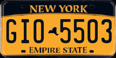 NY license plate GIO5503
