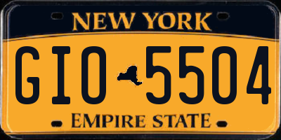 NY license plate GIO5504