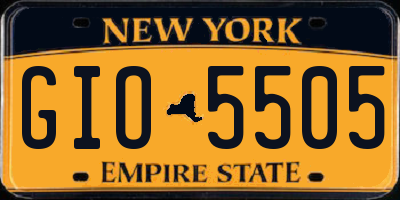 NY license plate GIO5505