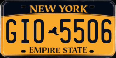 NY license plate GIO5506