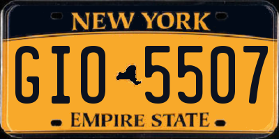NY license plate GIO5507