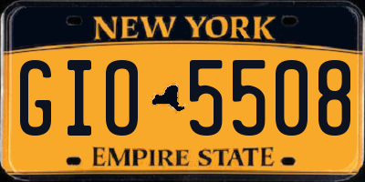 NY license plate GIO5508