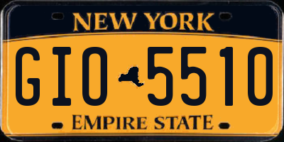 NY license plate GIO5510