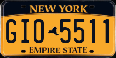NY license plate GIO5511