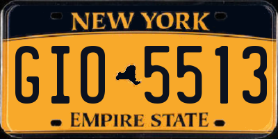 NY license plate GIO5513