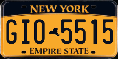 NY license plate GIO5515