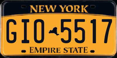 NY license plate GIO5517