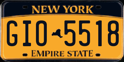 NY license plate GIO5518